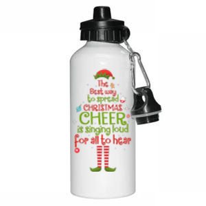 Elf Best Way To Spread Christmas Cheer Is Singing Loud Aluminum Water Bottle