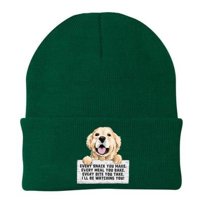 Every Bite You Take I'll Be Watching You Golden Retriever Knit Cap Winter Beanie