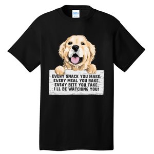 Every Bite You Take I'll Be Watching You Golden Retriever Tall T-Shirt