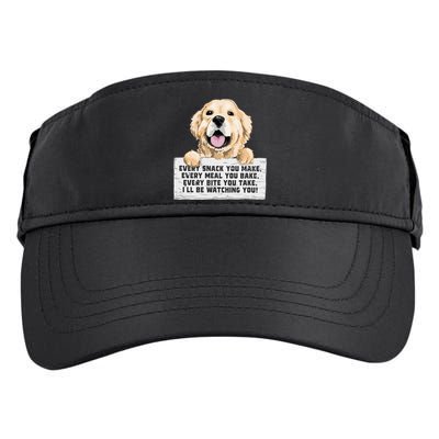 Every Bite You Take I'll Be Watching You Golden Retriever Adult Drive Performance Visor