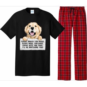 Every Bite You Take I'll Be Watching You Golden Retriever Pajama Set