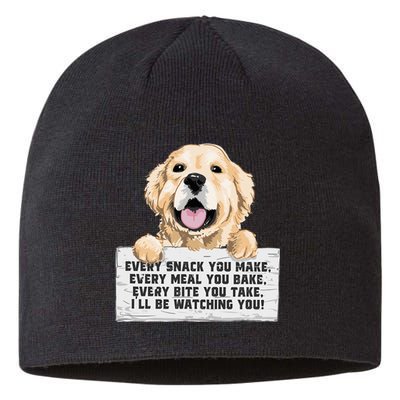 Every Bite You Take I'll Be Watching You Golden Retriever Sustainable Beanie