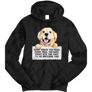 Every Bite You Take I'll Be Watching You Golden Retriever Tie Dye Hoodie