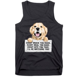 Every Bite You Take I'll Be Watching You Golden Retriever Tank Top