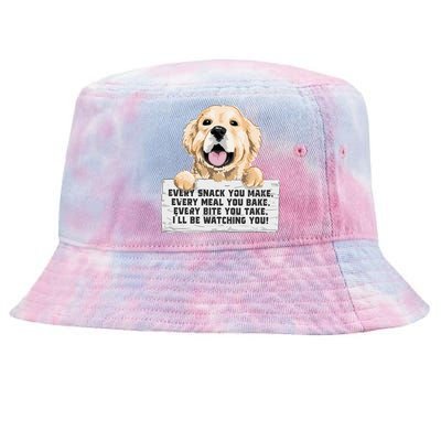 Every Bite You Take I'll Be Watching You Golden Retriever Tie-Dyed Bucket Hat