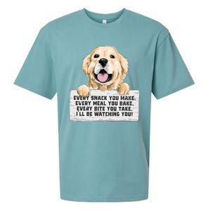 Every Bite You Take I'll Be Watching You Golden Retriever Sueded Cloud Jersey T-Shirt