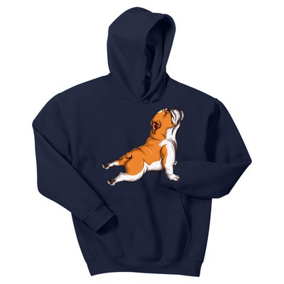 English Bulldog Yoga Dog Lover Namaste Funny Womens Gift Kids Hoodie