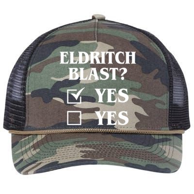 Eldritch Blast Yes Yes Funny Retro Rope Trucker Hat Cap