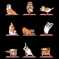 English Bulldog Yoga Puppy Yoga Poses And Meditation Drawstring Bag
