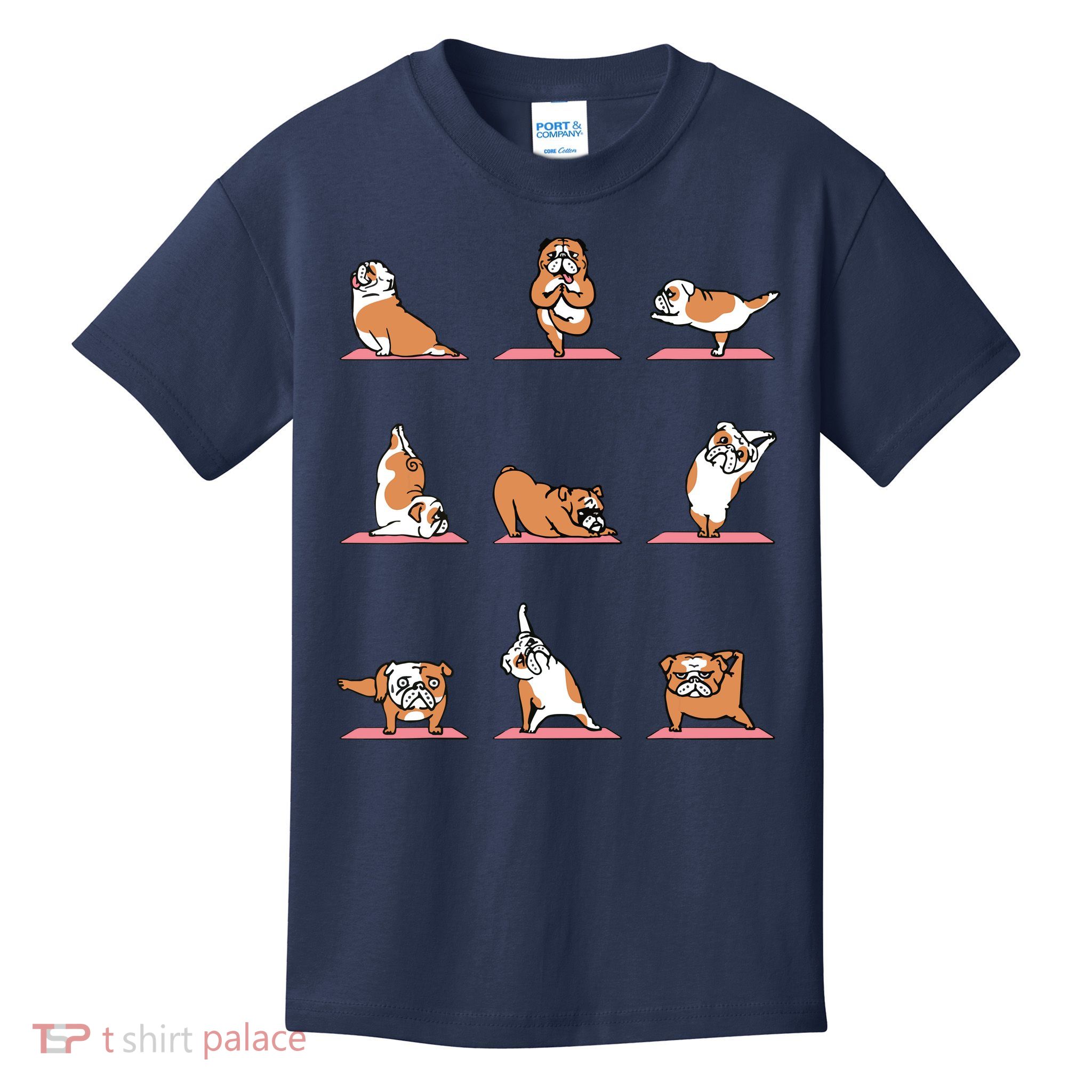 English Bulldog Yoga Puppy Yoga Poses And Meditation T-Shirt English Bulldog Yoga Puppy Yoga Poses And Meditation T-Shirt