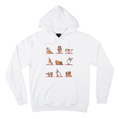 English Bulldog Yoga Puppy Yoga Poses And Meditation Hoodie