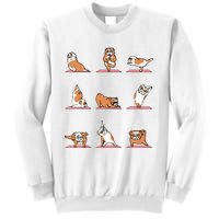 English Bulldog Yoga Puppy Yoga Poses And Meditation Sweatshirt