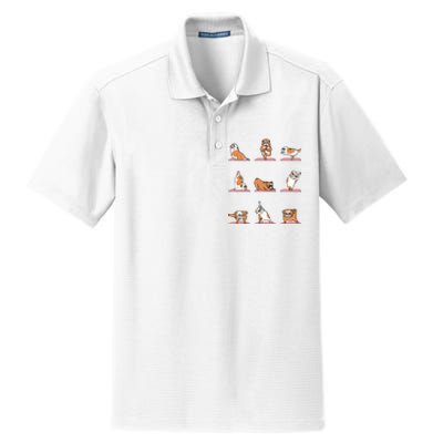 English Bulldog Yoga Puppy Yoga Poses And Meditation Dry Zone Grid Polo