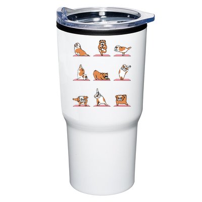 English Bulldog Yoga Puppy Yoga Poses And Meditation Tumbler