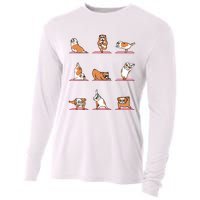 English Bulldog Yoga Puppy Yoga Poses And Meditation Cooling Performance Long Sleeve Crew