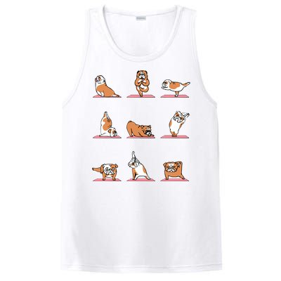 English Bulldog Yoga Puppy Yoga Poses And Meditation PosiCharge Competitor Tank