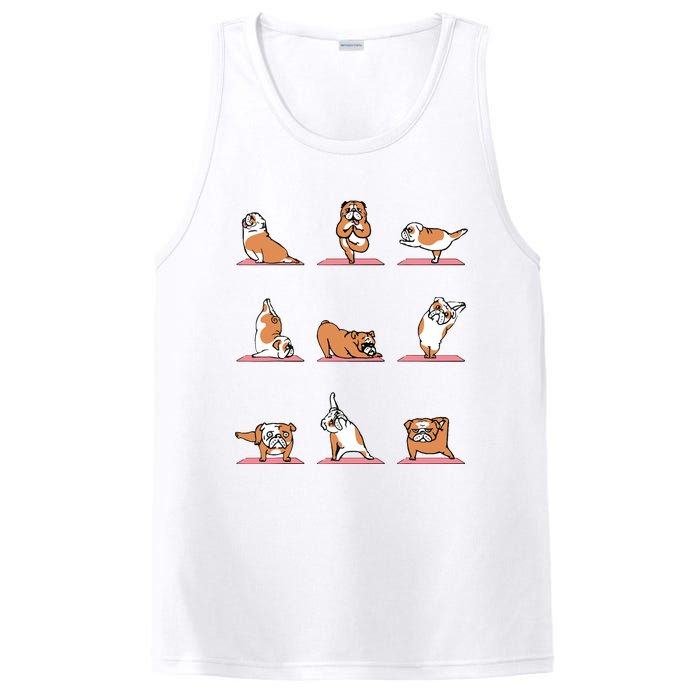 English Bulldog Yoga Puppy Yoga Poses And Meditation PosiCharge Competitor Tank