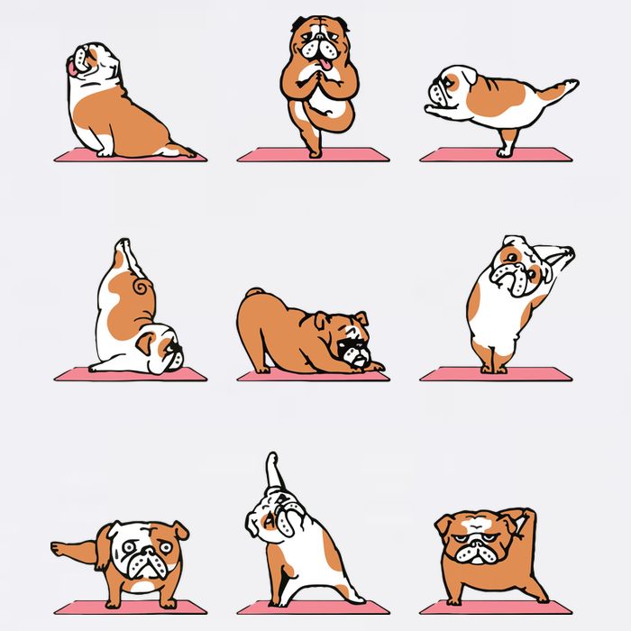 English Bulldog Yoga Puppy Yoga Poses And Meditation Kids Hoodie