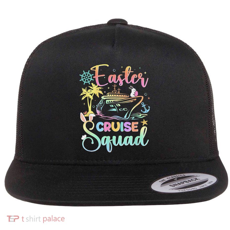 Easter Cruise 2025 Squad Cruising Holiday Family Group Flat Bill Trucker Hat