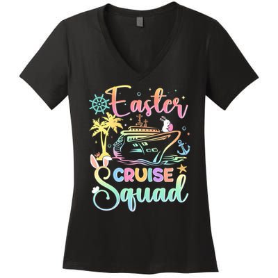 Easter Cruise 2025 Squad Cruising Holiday Family Group Great Gift Women's V-Neck T-Shirt