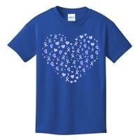 Esophageal Cancer Awareness Heart Periwinkle Ribbon Gift Kids T-Shirt