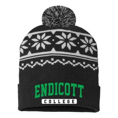 Endicott College Arch USA-Made Snowflake Beanie