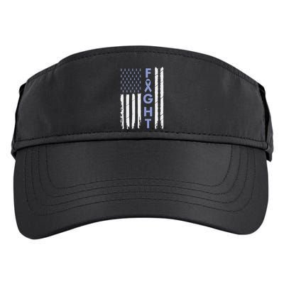 Esophageal Cancer Awareness Purple Periwinkle Ribbon Adult Drive Performance Visor