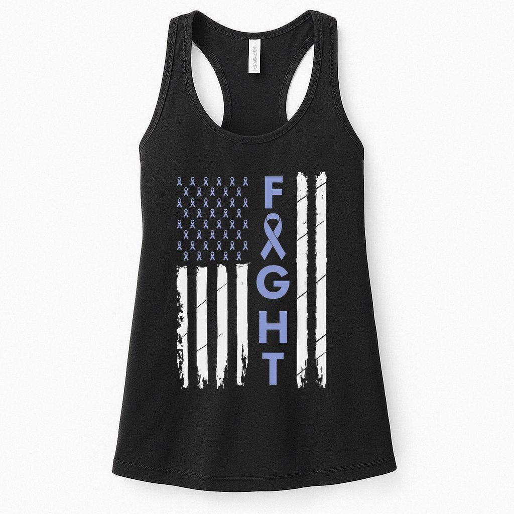 Esophageal Cancer Awareness Purple Periwinkle Ribbon Womens Tank Top