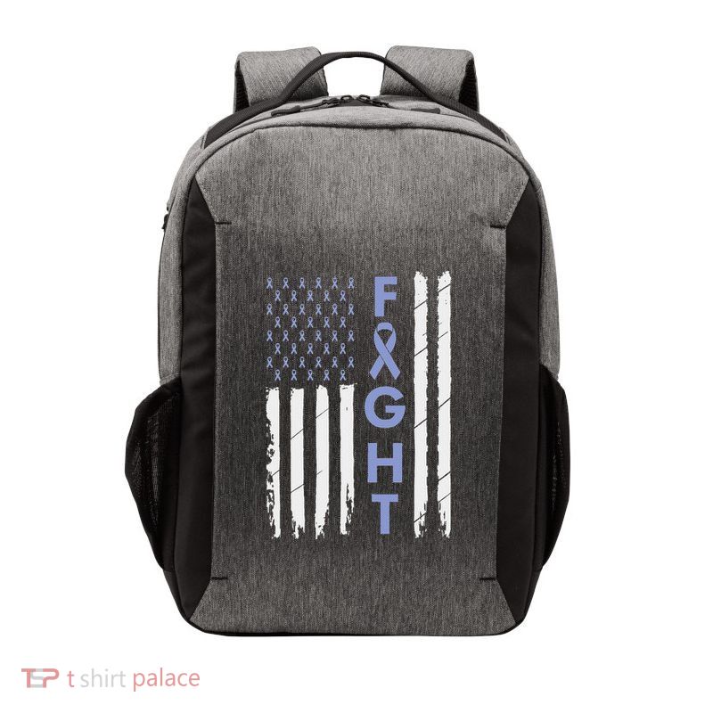 Esophageal Cancer Awareness Purple Periwinkle Ribbon Vector Backpack