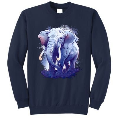 Elephant Colorful Art Tall Sweatshirt