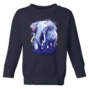 Elephant Colorful Art Toddler Sweatshirt