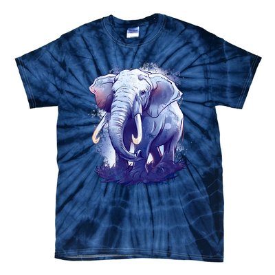 Elephant Colorful Art Tie-Dye T-Shirt