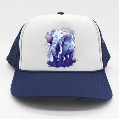 Elephant Colorful Art Trucker Hat