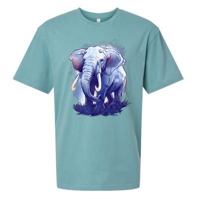 Elephant Colorful Art Sueded Cloud Jersey T-Shirt