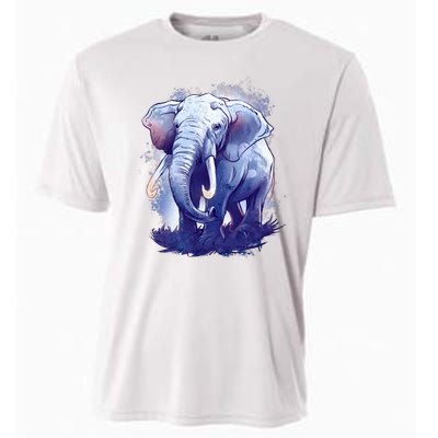 Elephant Colorful Art Cooling Performance Crew T-Shirt