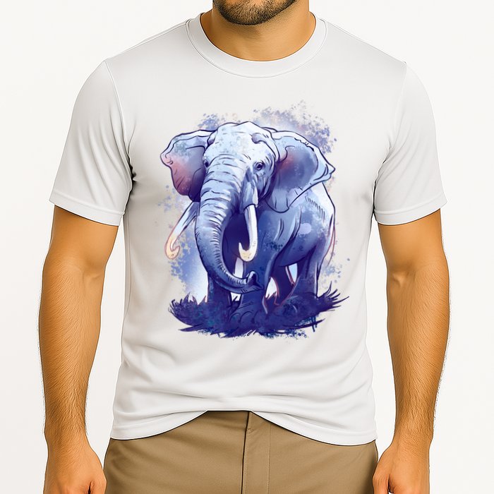 Elephant Colorful Art Performance Shirt