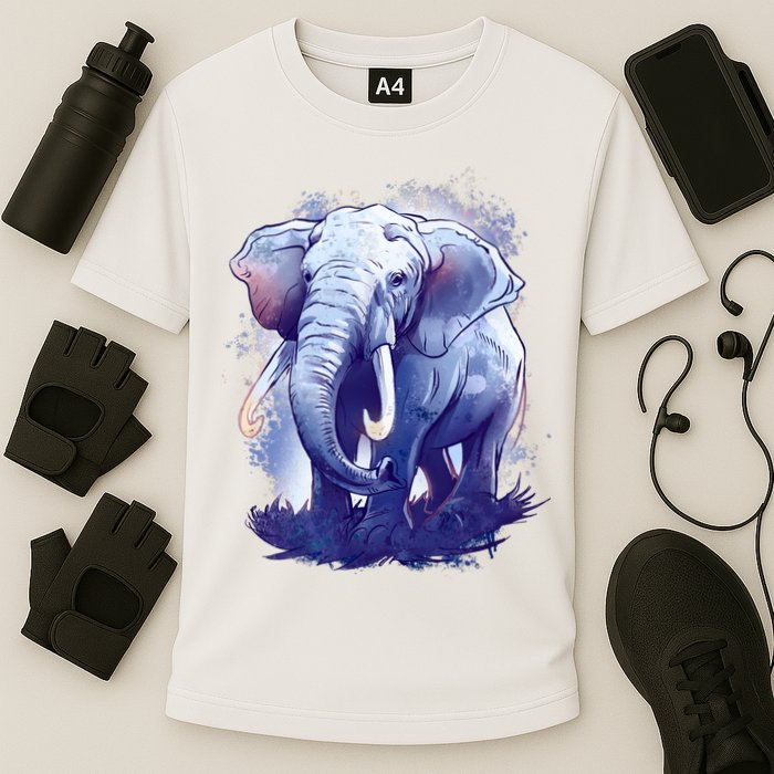 Elephant Colorful Art Performance Shirt