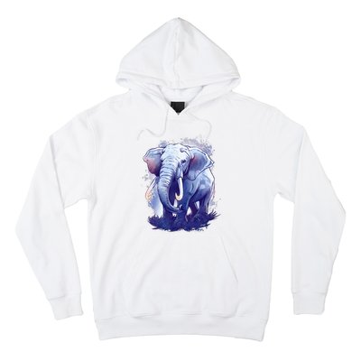 Elephant Colorful Art Hoodie