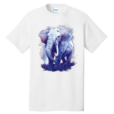 Elephant Colorful Art Tall T-Shirt