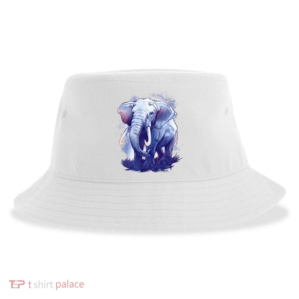 Elephant Colorful Art Sustainable Bucket Hat