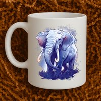 Elephant Colorful Art Mug