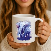 Elephant Colorful Art Mug