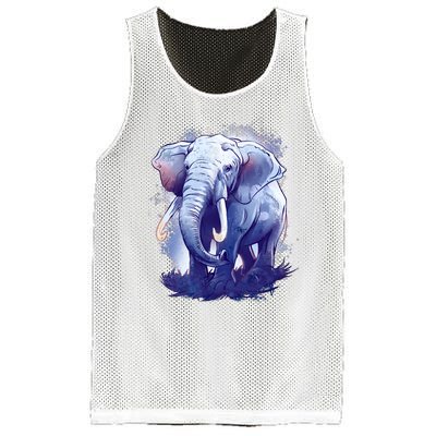 Elephant Colorful Art Mesh Reversible Basketball Jersey Tank