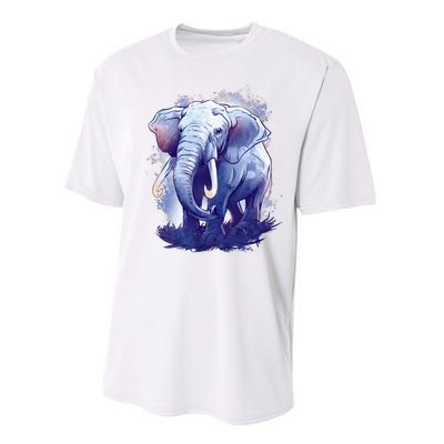 Elephant Colorful Art Performance Sprint T-Shirt