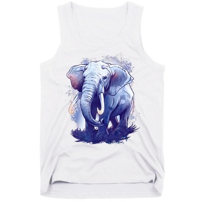 Elephant Colorful Art Tank Top
