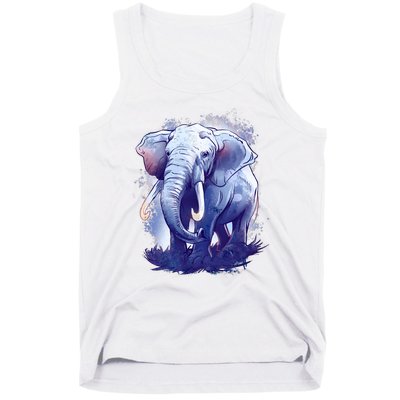 Elephant Colorful Art Tank Top