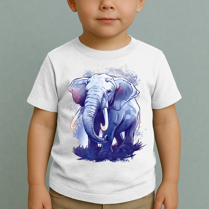 Elephant Colorful Art Toddler T-Shirt
