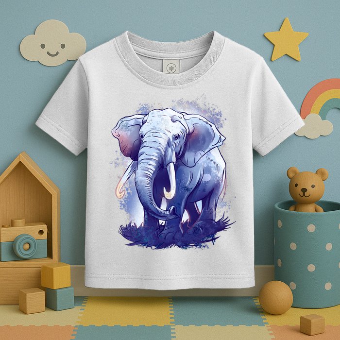 Elephant Colorful Art Toddler T-Shirt