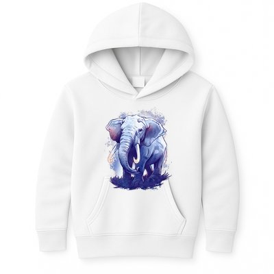 Elephant Colorful Art Kids Hoodie