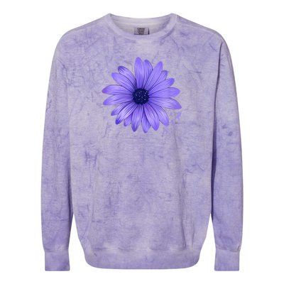 Esophageal Cancer Awareness Sunflower Periwinkle ribbon Colorblast Crewneck Sweatshirt